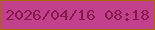 文字の大きさ：1、枠の色：a56a02、背景の色：c3408d、文字の色：851b4a 無料ブログパーツのブログ時計