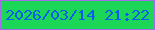 文字の大きさ：5、枠の色：a56ae9、背景の色：1cd657、文字の色：075dec 無料ブログパーツのブログ時計