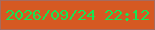 文字の大きさ：5、枠の色：a56b5f、背景の色：d55922、文字の色：17e552 無料ブログパーツのブログ時計