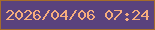 文字の大きさ：2、枠の色：a56c2b、背景の色：5a427d、文字の色：f6ad7e 無料ブログパーツのブログ時計