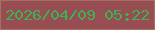 文字の大きさ：2、枠の色：a57163、背景の色：984d52、文字の色：3bb355 無料ブログパーツのブログ時計