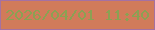 文字の大きさ：1、枠の色：a571a2、背景の色：d17b5a、文字の色：8ba153 無料ブログパーツのブログ時計
