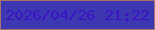 文字の大きさ：4、枠の色：a5736b、背景の色：3d38b1、文字の色：3913c4 無料ブログパーツのブログ時計