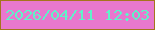 文字の大きさ：5、枠の色：a5741d、背景の色：e878ce、文字の色：5ff3c8 無料ブログパーツのブログ時計