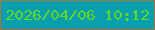 文字の大きさ：4、枠の色：a57442、背景の色：0a9fac、文字の色：61d626 無料ブログパーツのブログ時計