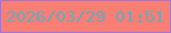 文字の大きさ：4、枠の色：a574d4、背景の色：f97e73、文字の色：70a8bb 無料ブログパーツのブログ時計