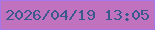 文字の大きさ：3、枠の色：a576eb、背景の色：c172be、文字の色：3c598e 無料ブログパーツのブログ時計