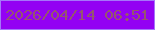文字の大きさ：5、枠の色：a576fa、背景の色：9302f3、文字の色：96556f 無料ブログパーツのブログ時計