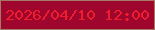 文字の大きさ：3、枠の色：a57965、背景の色：9e062e、文字の色：ef1d2d 無料ブログパーツのブログ時計