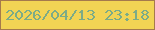文字の大きさ：1、枠の色：a57a4c、背景の色：f2d454、文字の色：7cab87 無料ブログパーツのブログ時計
