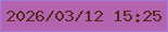 文字の大きさ：1、枠の色：a57ade、背景の色：b463af、文字の色：532a1d 無料ブログパーツのブログ時計