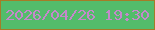 文字の大きさ：3、枠の色：a57c27、背景の色：53bc6b、文字の色：c588cb 無料ブログパーツのブログ時計
