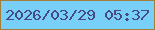文字の大きさ：4、枠の色：a57d3b、背景の色：78d0f8、文字の色：474983 無料ブログパーツのブログ時計
