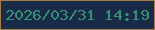 文字の大きさ：2、枠の色：a57d42、背景の色：1a2a49、文字の色：379273 無料ブログパーツのブログ時計