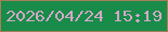 文字の大きさ：5、枠の色：a57e5b、背景の色：188c48、文字の色：d3a8ca 無料ブログパーツのブログ時計