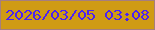 文字の大きさ：4、枠の色：a57e7f、背景の色：cf9b14、文字の色：4b22f3 無料ブログパーツのブログ時計