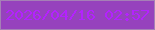 文字の大きさ：3、枠の色：a580b6、背景の色：9642bd、文字の色：b422fe 無料ブログパーツのブログ時計