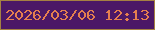 文字の大きさ：5、枠の色：a58142、背景の色：4b1866、文字の色：e57f4f 無料ブログパーツのブログ時計