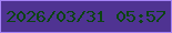 文字の大きさ：1、枠の色：a583f7、背景の色：4f3392、文字の色：0b4411 無料ブログパーツのブログ時計