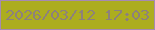 文字の大きさ：5、枠の色：a58ab3、背景の色：acad1f、文字の色：8d817c 無料ブログパーツのブログ時計