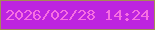文字の大きさ：1、枠の色：a58b56、背景の色：bd24e0、文字の色：f76fe2 無料ブログパーツのブログ時計