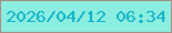 文字の大きさ：5、枠の色：a58d85、背景の色：8ceee1、文字の色：0fb1c6 無料ブログパーツのブログ時計