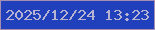 文字の大きさ：5、枠の色：a58eb2、背景の色：2040bc、文字の色：b7b3d2 無料ブログパーツのブログ時計