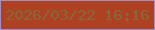 文字の大きさ：3、枠の色：a58fbe、背景の色：ae4121、文字の色：88673a 無料ブログパーツのブログ時計