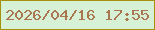 文字の大きさ：1、枠の色：a5920a、背景の色：d7f1d7、文字の色：aa7650 無料ブログパーツのブログ時計