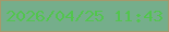 文字の大きさ：4、枠の色：a5996b、背景の色：75ae8b、文字の色：52c54e 無料ブログパーツのブログ時計