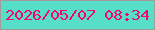 文字の大きさ：5、枠の色：a59a9a、背景の色：57dec8、文字の色：f40371 無料ブログパーツのブログ時計
