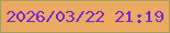 文字の大きさ：5、枠の色：a59b5d、背景の色：ebaa61、文字の色：7923d7 無料ブログパーツのブログ時計