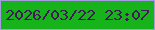 文字の大きさ：5、枠の色：a59cdf、背景の色：16b31a、文字の色：42185b 無料ブログパーツのブログ時計