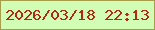 文字の大きさ：1、枠の色：a59d49、背景の色：d1fdb4、文字の色：b52814 無料ブログパーツのブログ時計