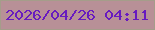 文字の大きさ：5、枠の色：a59d8a、背景の色：b89097、文字の色：681bbf 無料ブログパーツのブログ時計