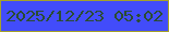 文字の大きさ：4、枠の色：a5a229、背景の色：424cfa、文字の色：2a4c31 無料ブログパーツのブログ時計