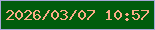 文字の大きさ：5、枠の色：a5a6d6、背景の色：015c0c、文字の色：fbac88 無料ブログパーツのブログ時計