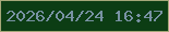 文字の大きさ：3、枠の色：a5a779、背景の色：0c3d14、文字の色：7892a3 無料ブログパーツのブログ時計