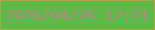 文字の大きさ：3、枠の色：a5a843、背景の色：5fb947、文字の色：b88487 無料ブログパーツのブログ時計