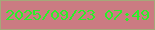 文字の大きさ：2、枠の色：a5a879、背景の色：cb7b82、文字の色：2af028 無料ブログパーツのブログ時計