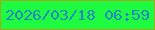 文字の大きさ：5、枠の色：a5aa18、背景の色：1dfc41、文字の色：2687c0 無料ブログパーツのブログ時計