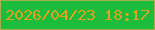 文字の大きさ：2、枠の色：a5b051、背景の色：1dbc3d、文字の色：dea21d 無料ブログパーツのブログ時計