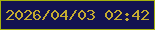 文字の大きさ：3、枠の色：a5b20d、背景の色：131350、文字の色：c5ab30 無料ブログパーツのブログ時計