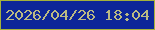 文字の大きさ：2、枠の色：a5b23b、背景の色：0d2699、文字の色：bbba83 無料ブログパーツのブログ時計