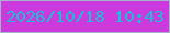 文字の大きさ：2、枠の色：a5b3cb、背景の色：cc39dc、文字の色：1abed6 無料ブログパーツのブログ時計