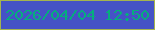 文字の大きさ：5、枠の色：a5b44f、背景の色：4552c6、文字の色：05ae7d 無料ブログパーツのブログ時計
