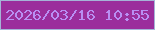 文字の大きさ：3、枠の色：a5b4d7、背景の色：9b2e9c、文字の色：b98ff3 無料ブログパーツのブログ時計