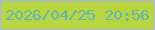 文字の大きさ：4、枠の色：a5b4f7、背景の色：b9d63e、文字の色：60b4ba 無料ブログパーツのブログ時計