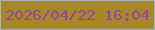 文字の大きさ：1、枠の色：a5b5c1、背景の色：a5882b、文字の色：9c46a0 無料ブログパーツのブログ時計