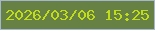 文字の大きさ：4、枠の色：a5b6d1、背景の色：678044、文字の色：bfdd18 無料ブログパーツのブログ時計